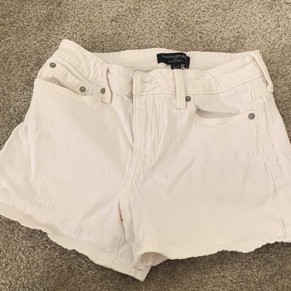 Banana Republic Women's Cream Jean Shorts 26/2